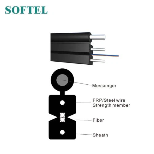 GJYXCH FTTH cseppkábel Messengerrel